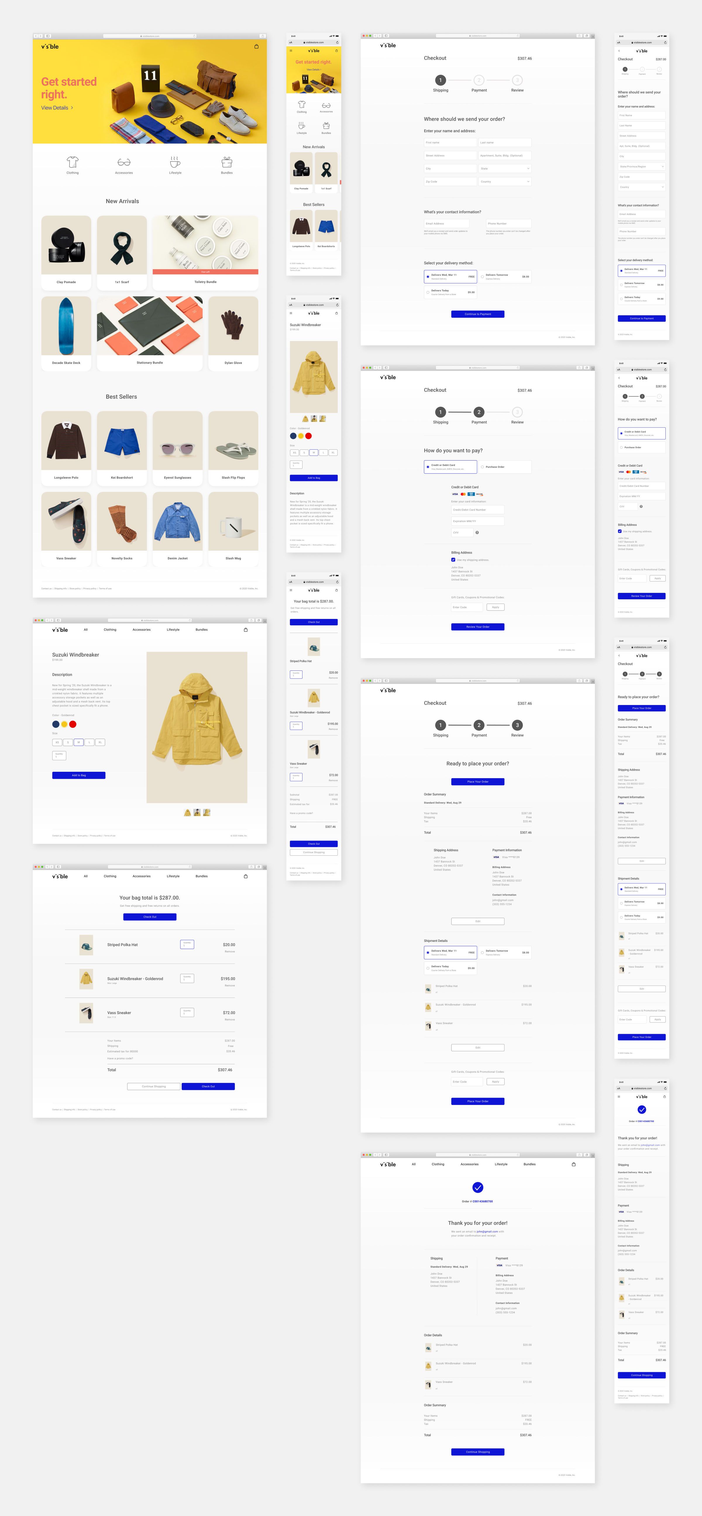 Selected Responsive Web designs